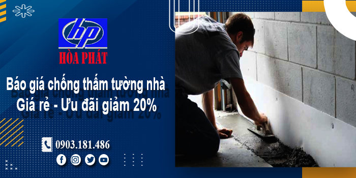 Báo giá chống thấm tường nhà tại Tân Bình | Ưu đãi giảm 20%